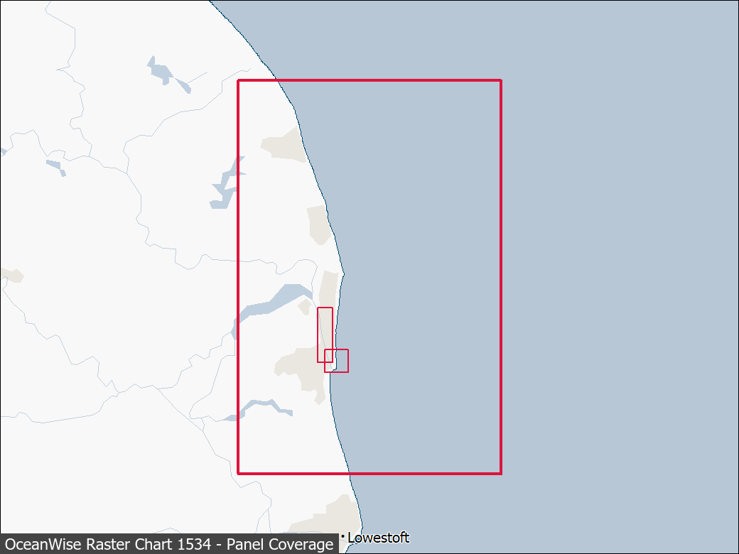 Panel coverage map for UKHO Raster Chart 1534