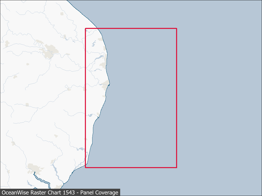 Panel coverage map for UKHO Raster Chart 1543