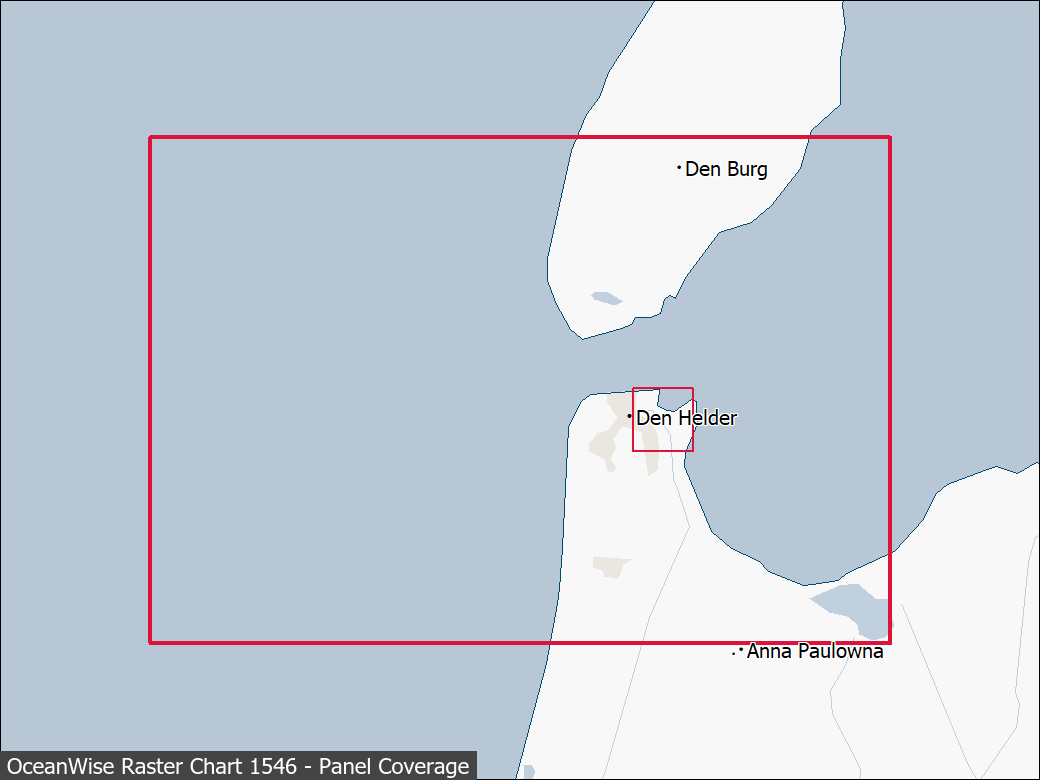 Panel coverage map for UKHO Raster Chart 1546