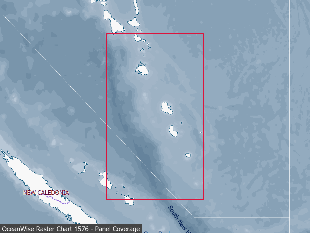 Panel coverage map for UKHO Raster Chart 1576