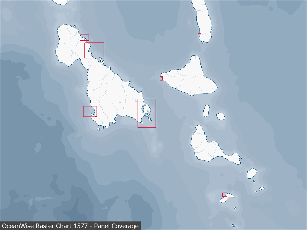 Panel coverage map for UKHO Raster Chart 1577