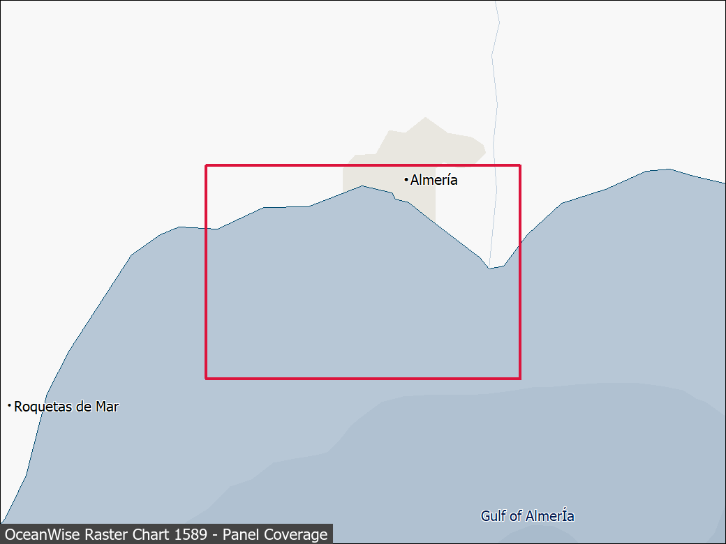 Panel coverage map for UKHO Raster Chart 1589