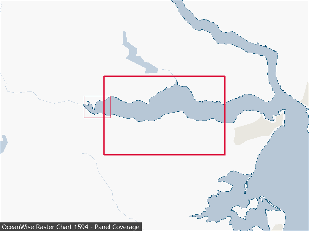 Panel coverage map for UKHO Raster Chart 1594