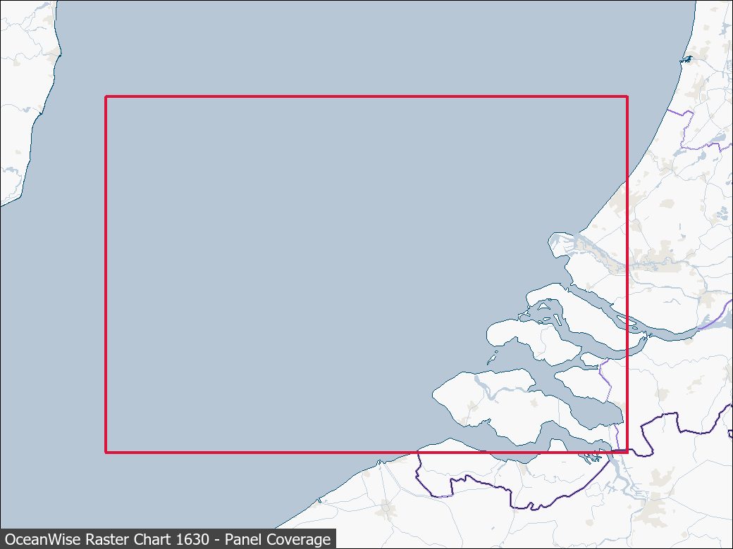 Panel coverage map for UKHO Raster Chart 1630