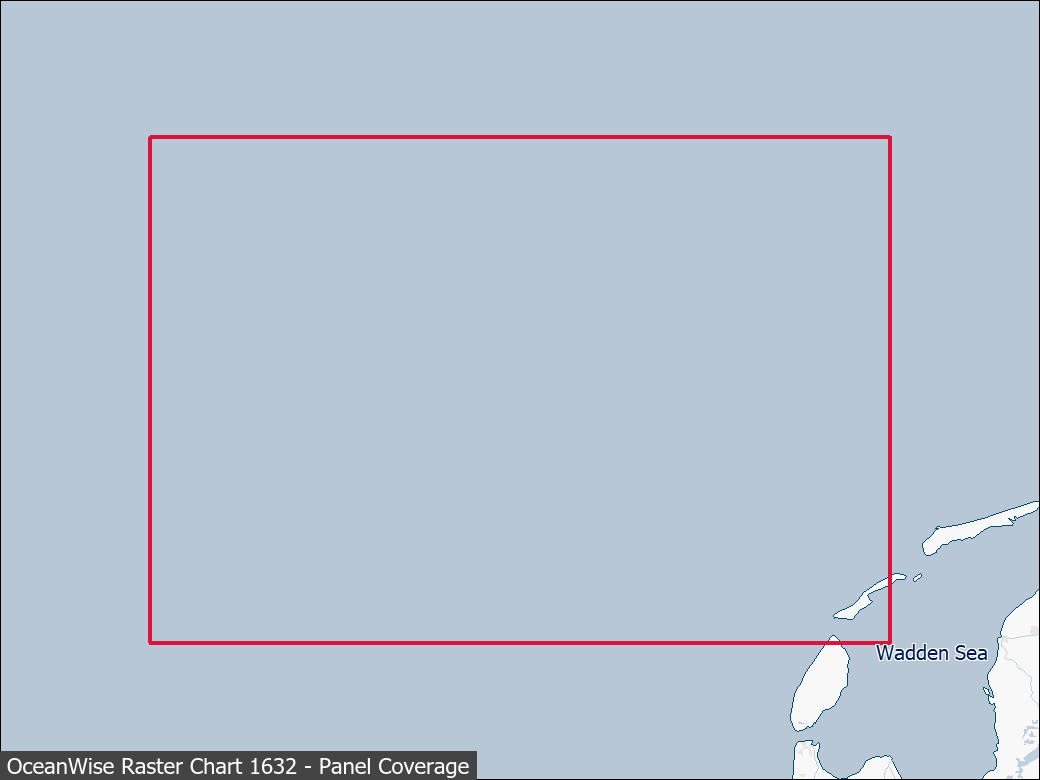 Panel coverage map for UKHO Raster Chart 1632