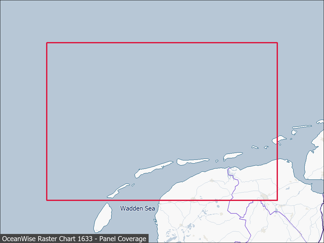 Panel coverage map for UKHO Raster Chart 1633