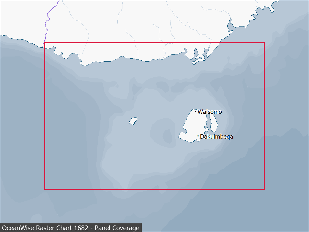 Panel coverage map for UKHO Raster Chart 1682