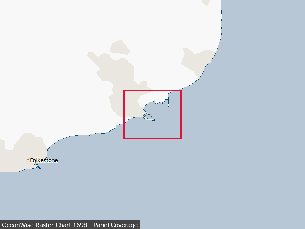 Panel coverage map for UKHO Raster Chart 1698