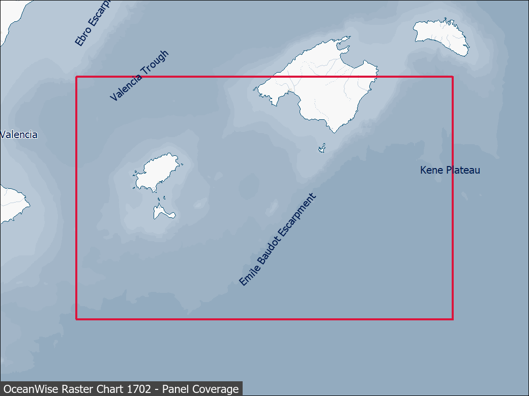 Panel coverage map for UKHO Raster Chart 1702