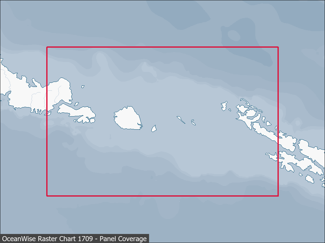 Panel coverage map for UKHO Raster Chart 1709