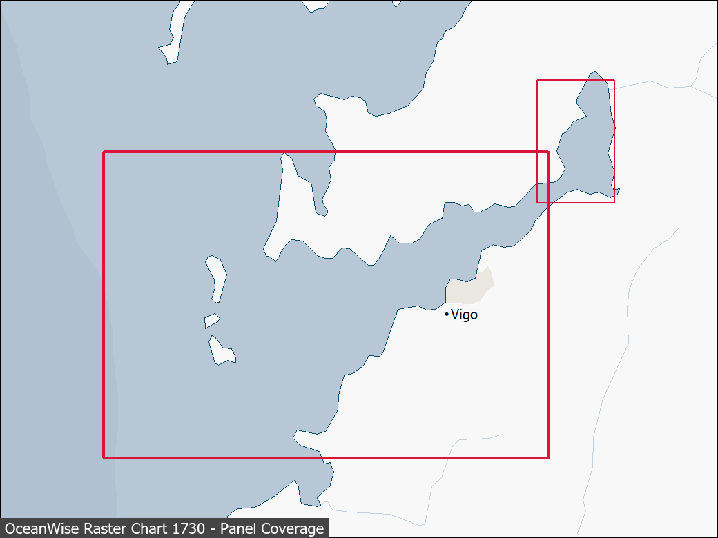 Panel coverage map for UKHO Raster Chart 1730