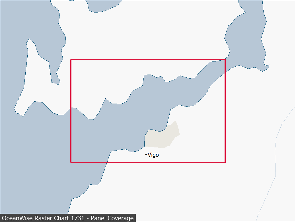 Panel coverage map for UKHO Raster Chart 1731