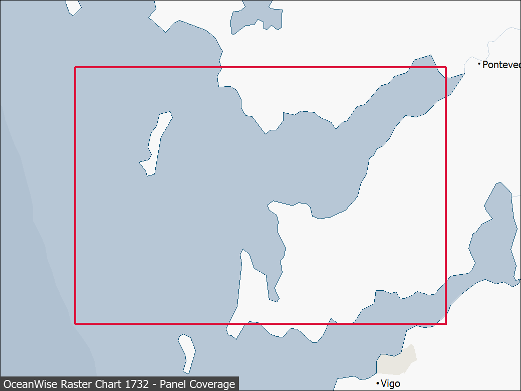 Panel coverage map for UKHO Raster Chart 1732