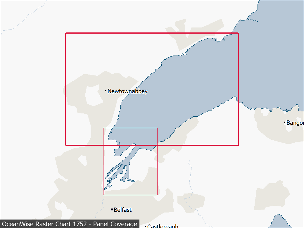Panel coverage map for UKHO Raster Chart 1752