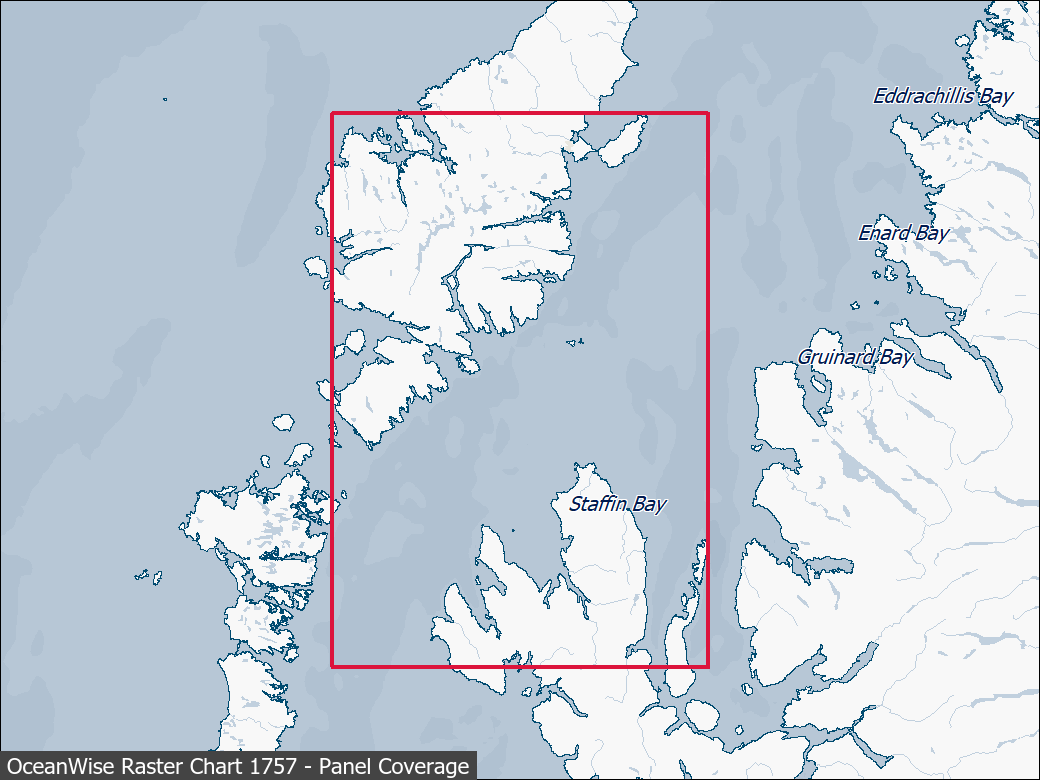 Panel coverage map for UKHO Raster Chart 1757