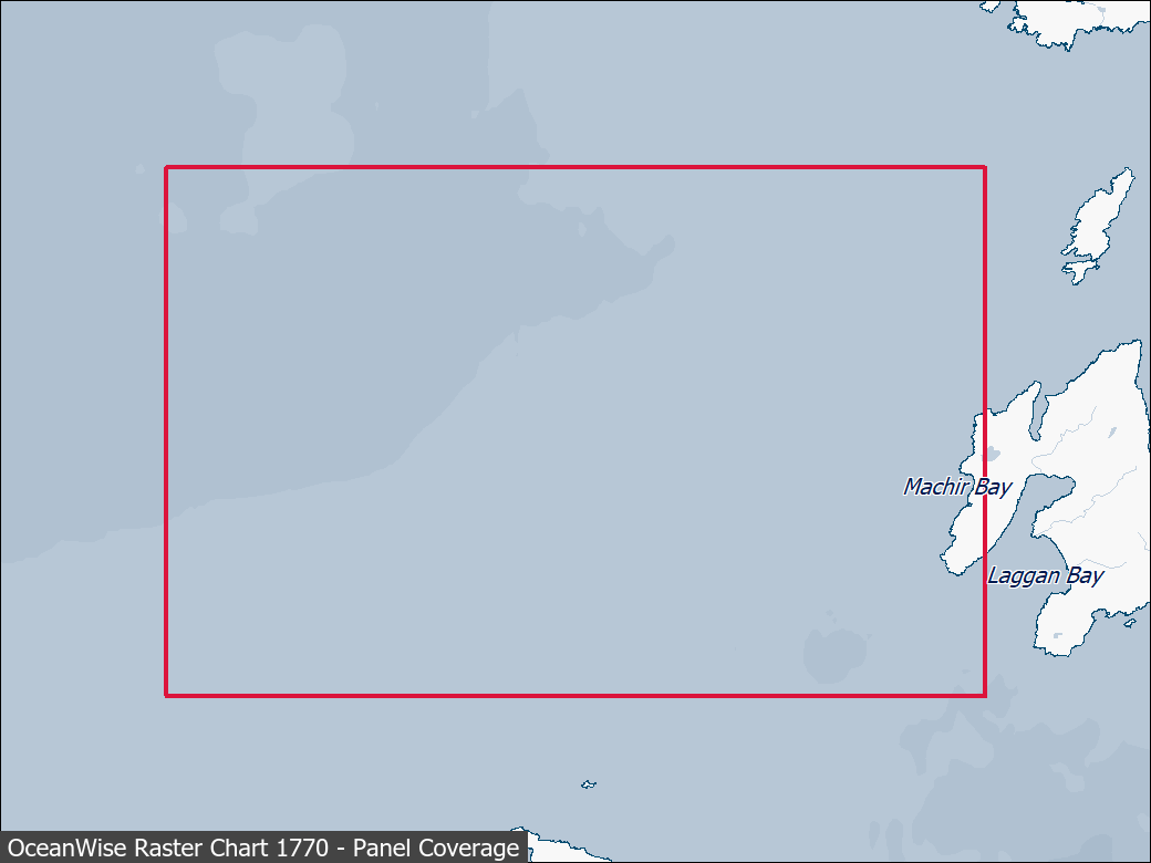 Panel coverage map for UKHO Raster Chart 1770