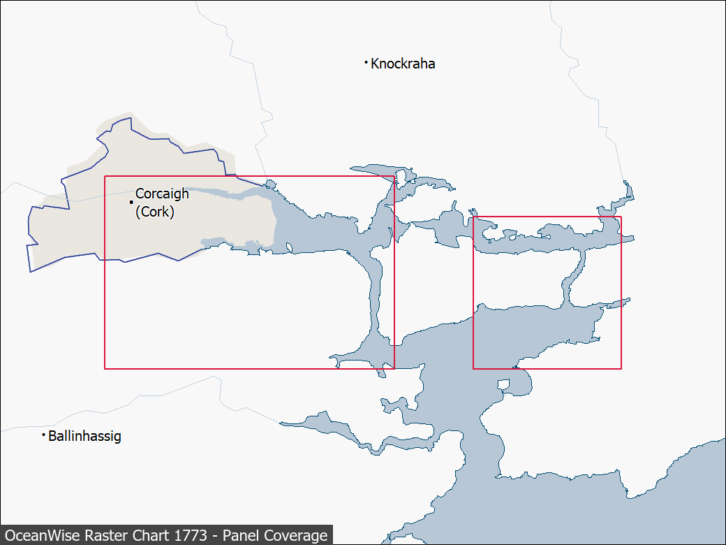 Panel coverage map for UKHO Raster Chart 1773