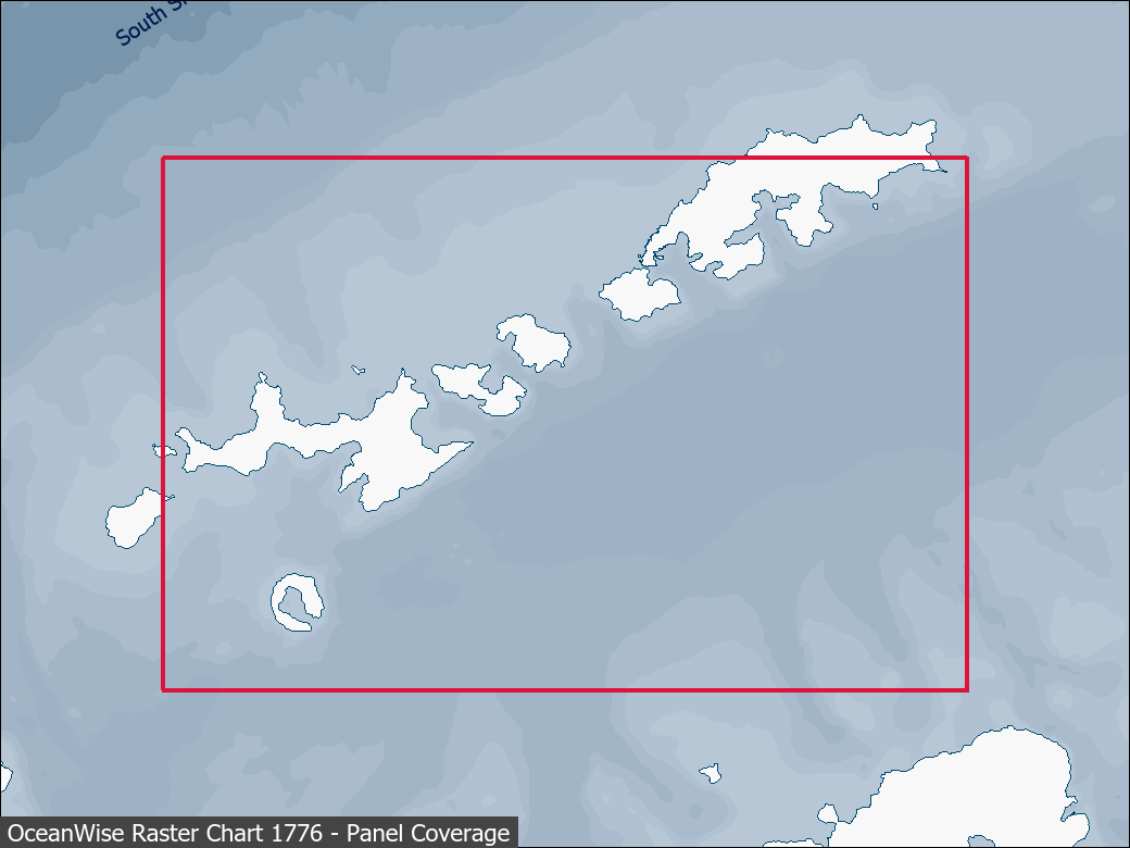 Panel coverage map for UKHO Raster Chart 1776