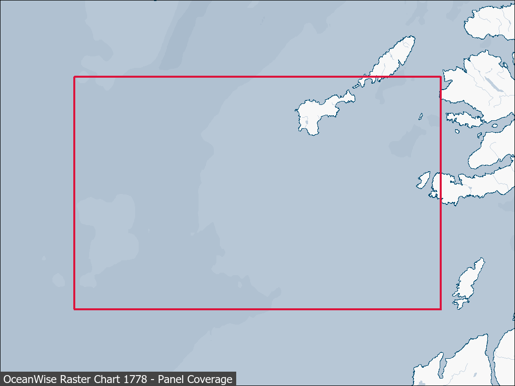 Panel coverage map for UKHO Raster Chart 1778