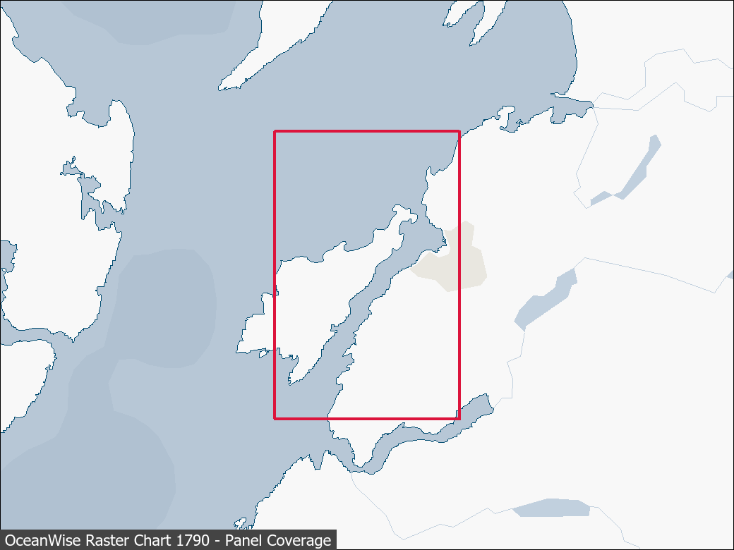 Panel coverage map for UKHO Raster Chart 1790