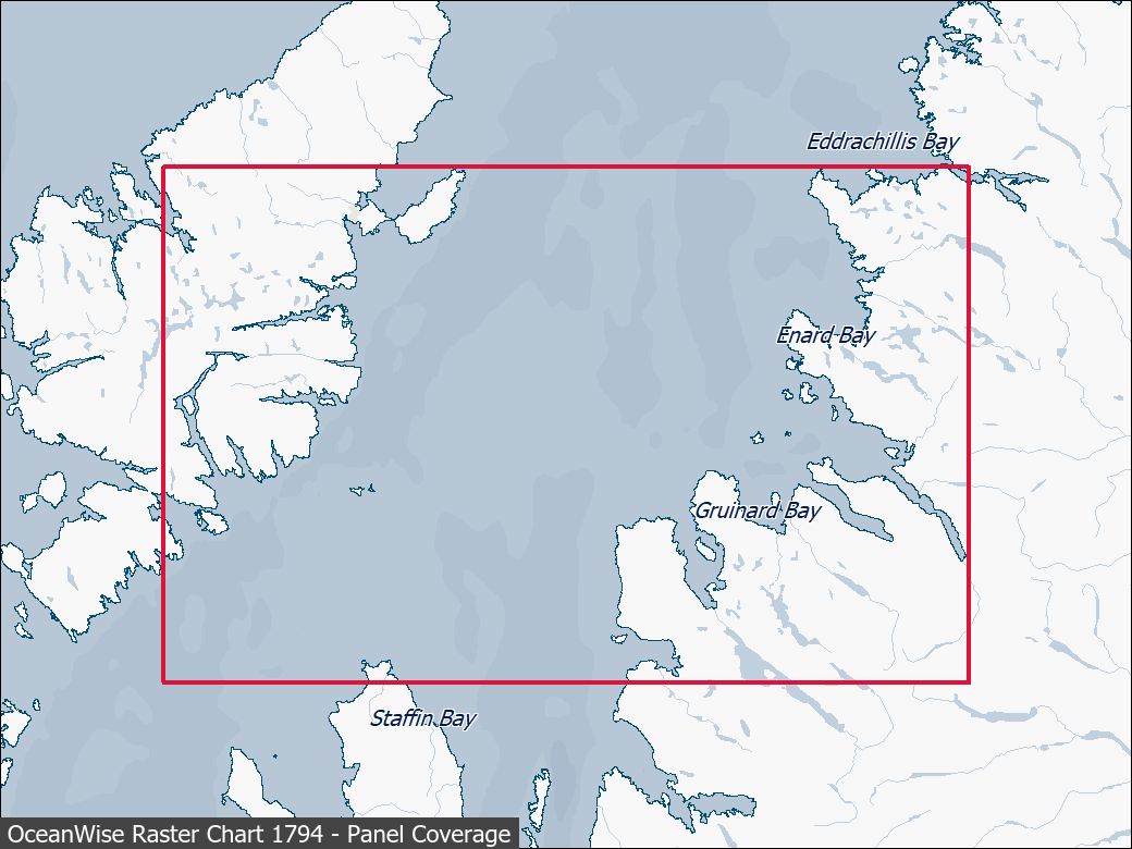 Panel coverage map for UKHO Raster Chart 1794