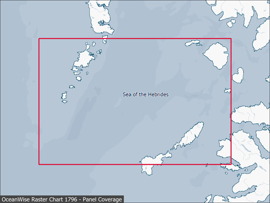 Panel coverage map for UKHO Raster Chart 1796