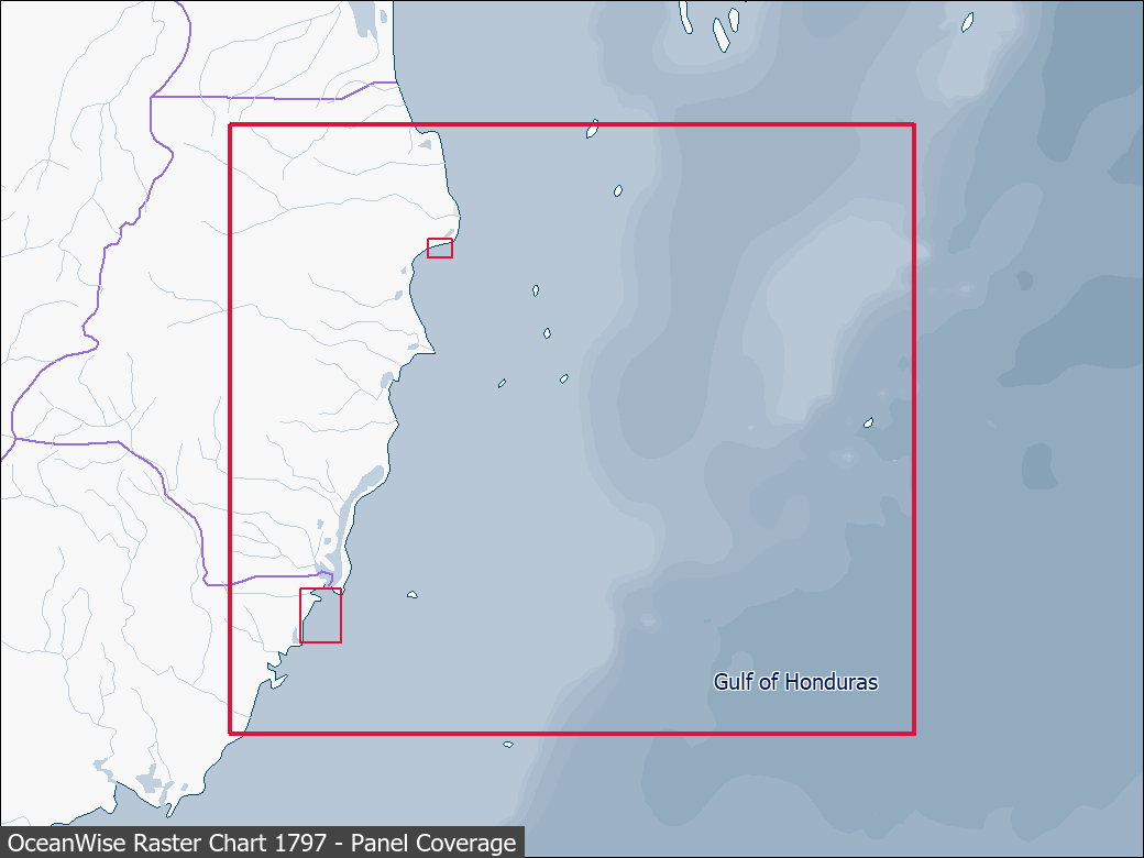 Panel coverage map for UKHO Raster Chart 1797