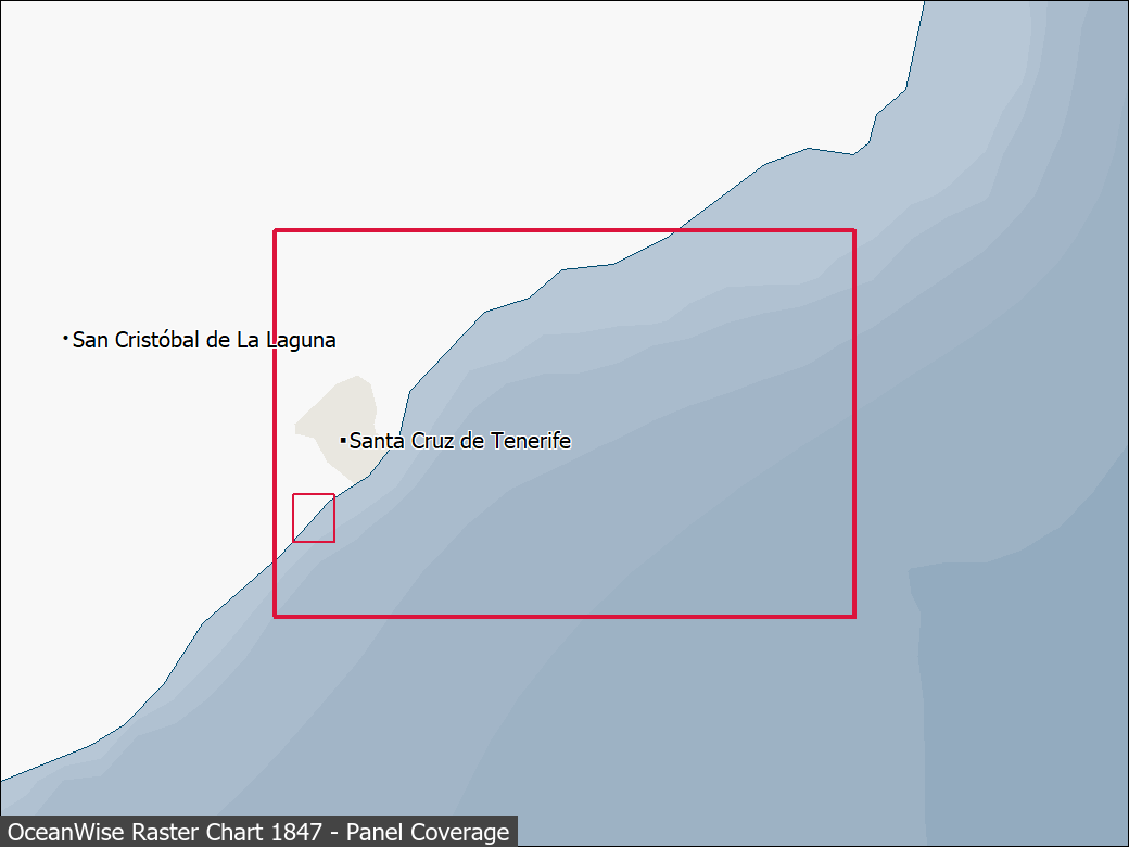 Panel coverage map for UKHO Raster Chart 1847