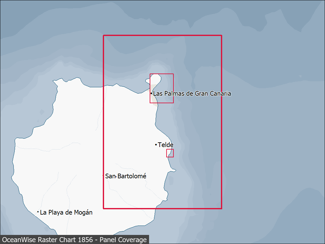 Panel coverage map for UKHO Raster Chart 1856