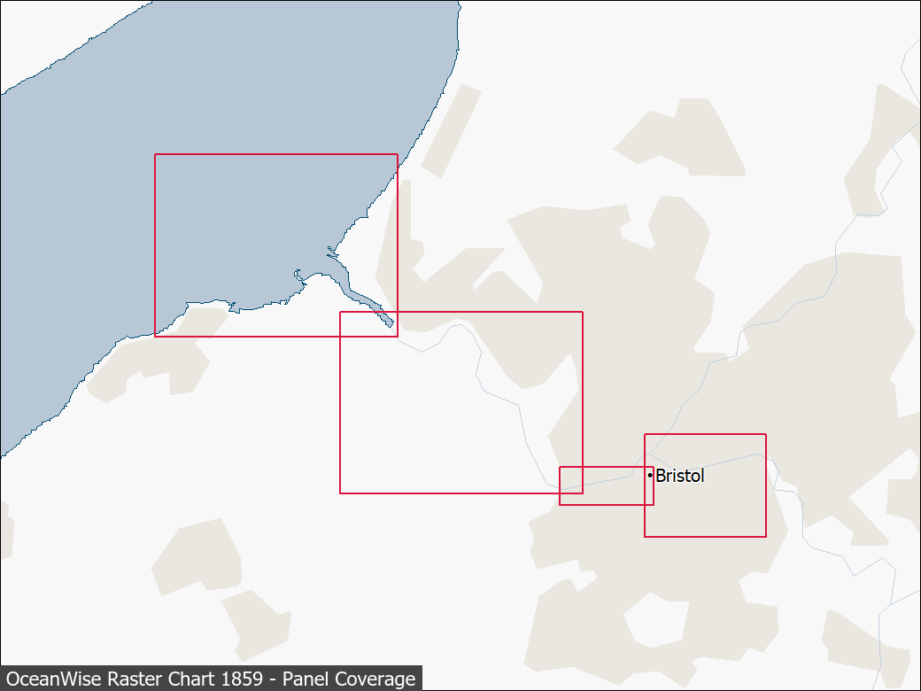 Panel coverage map for UKHO Raster Chart 1859