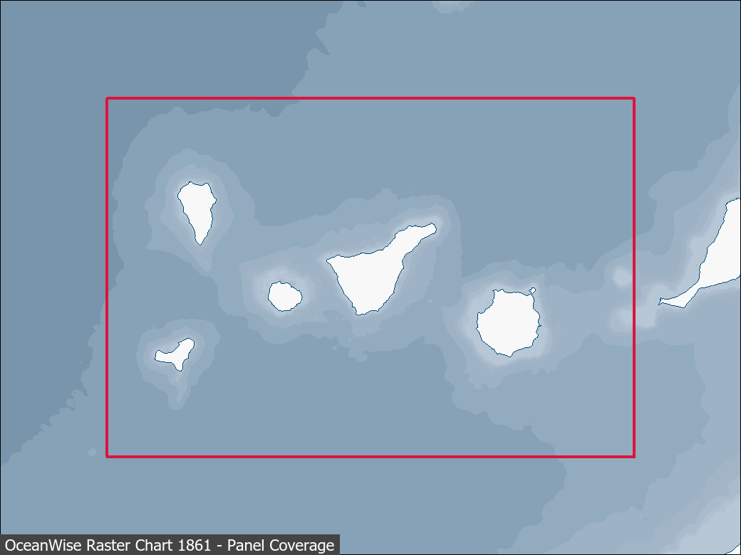 Panel coverage map for UKHO Raster Chart 1861