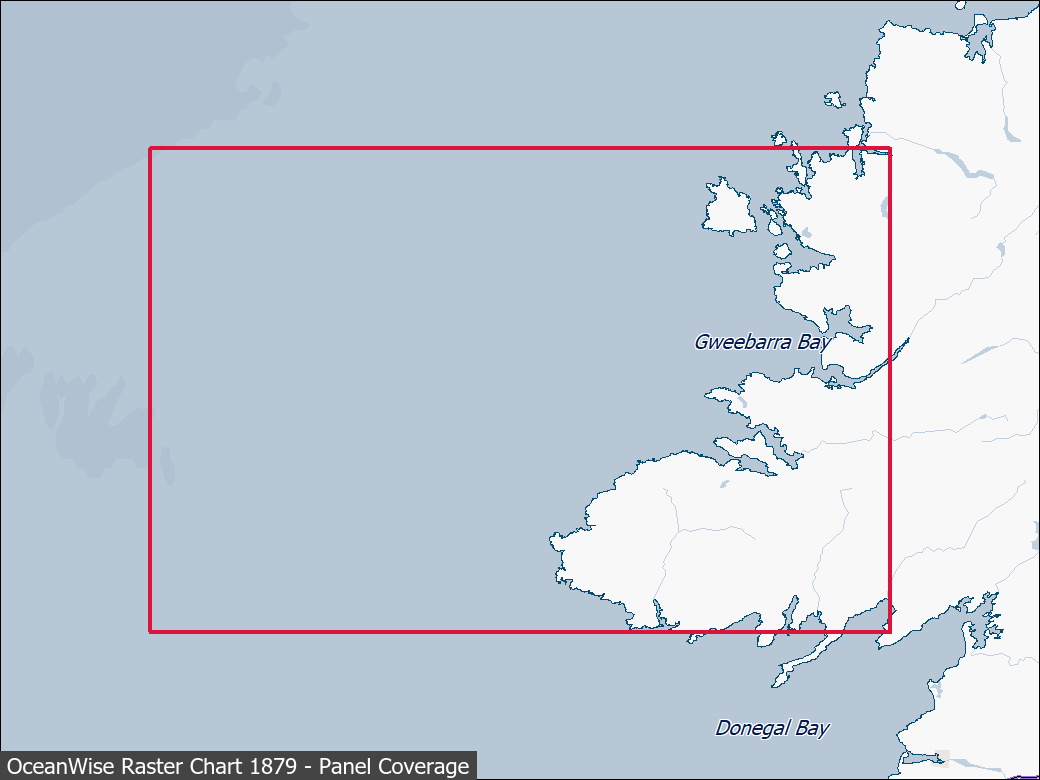 Panel coverage map for UKHO Raster Chart 1879