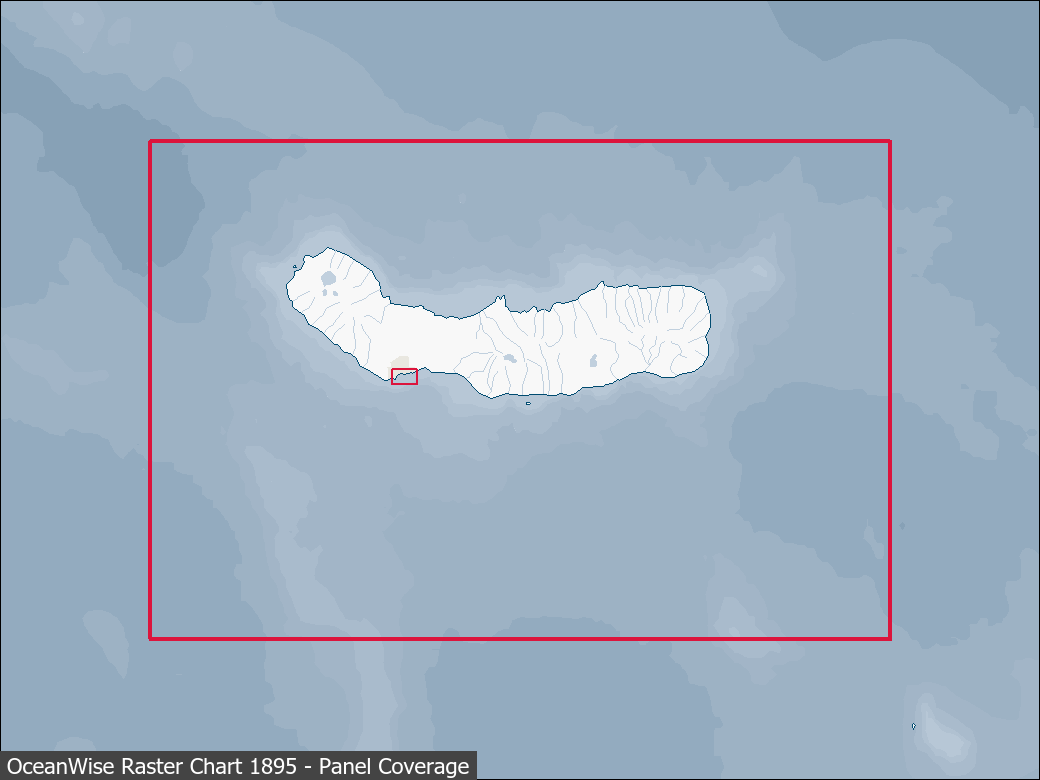 Panel coverage map for UKHO Raster Chart 1895