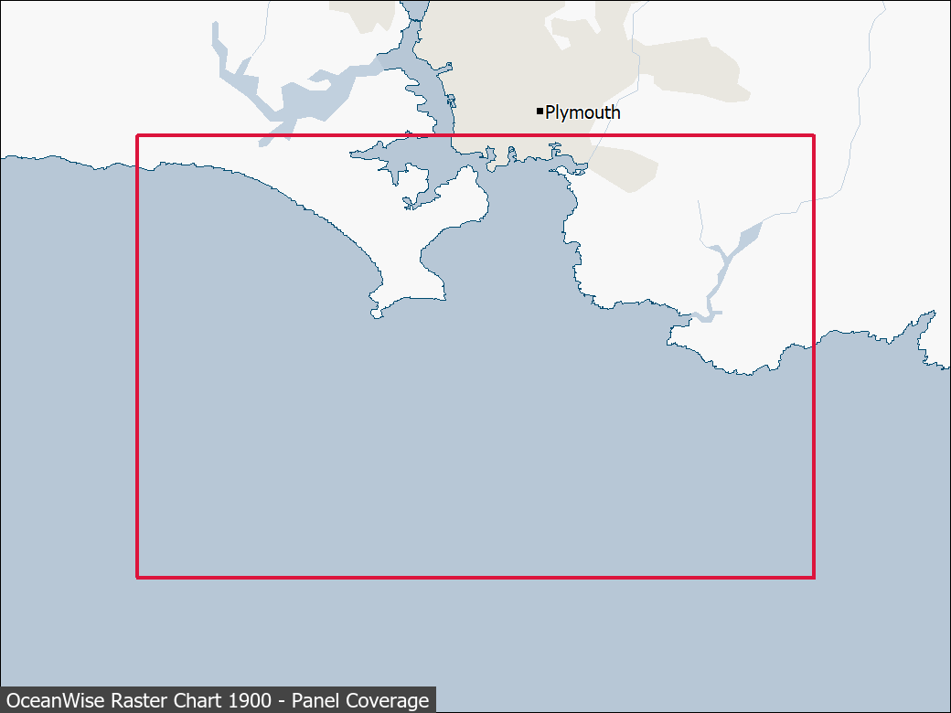 Panel coverage map for UKHO Raster Chart 1900