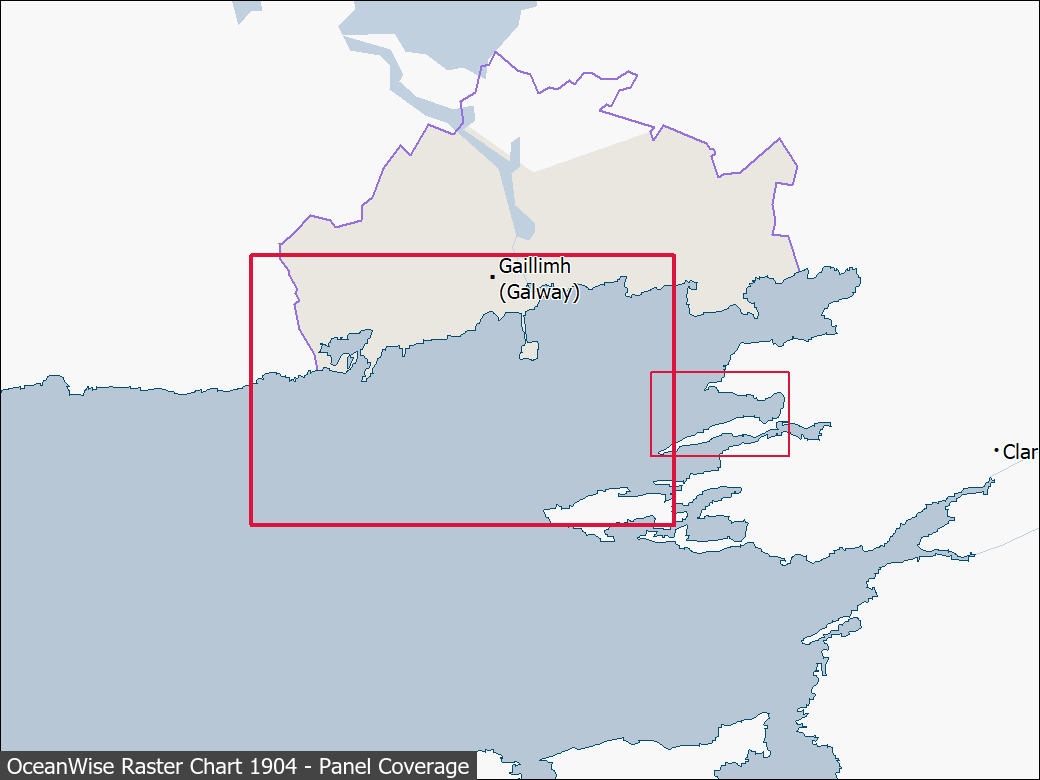 Panel coverage map for UKHO Raster Chart 1904