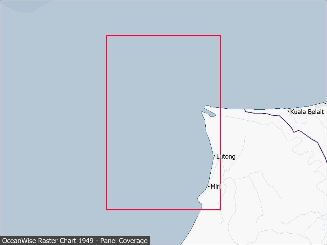 Panel coverage map for UKHO Raster Chart 1949