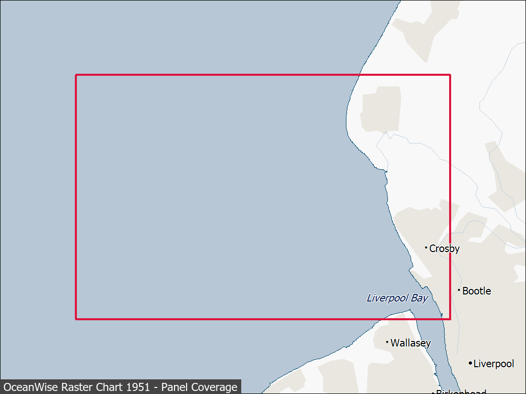 Panel coverage map for UKHO Raster Chart 1951