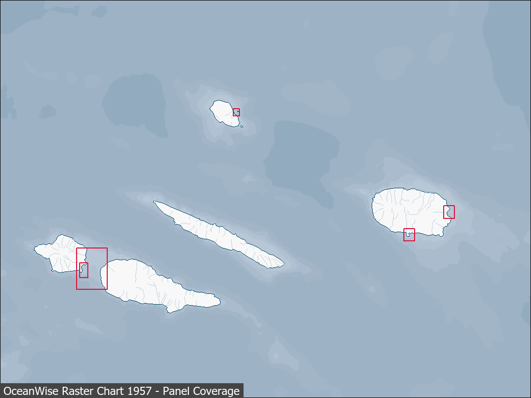 Panel coverage map for UKHO Raster Chart 1957
