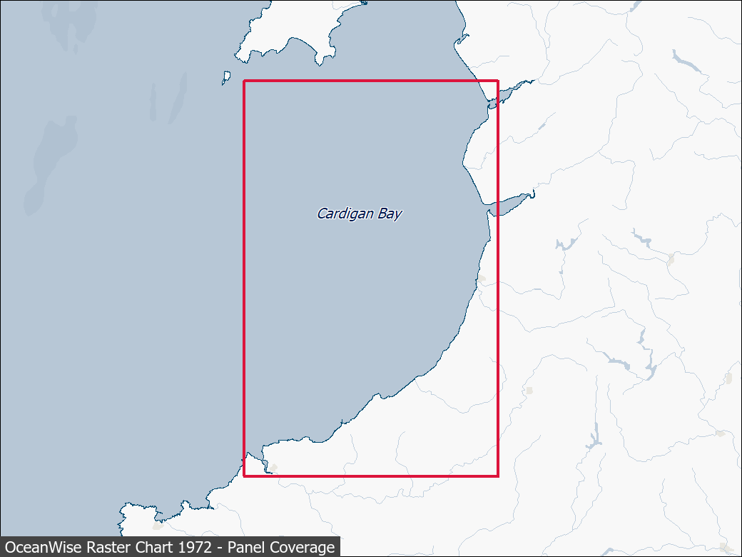 Panel coverage map for UKHO Raster Chart 1972