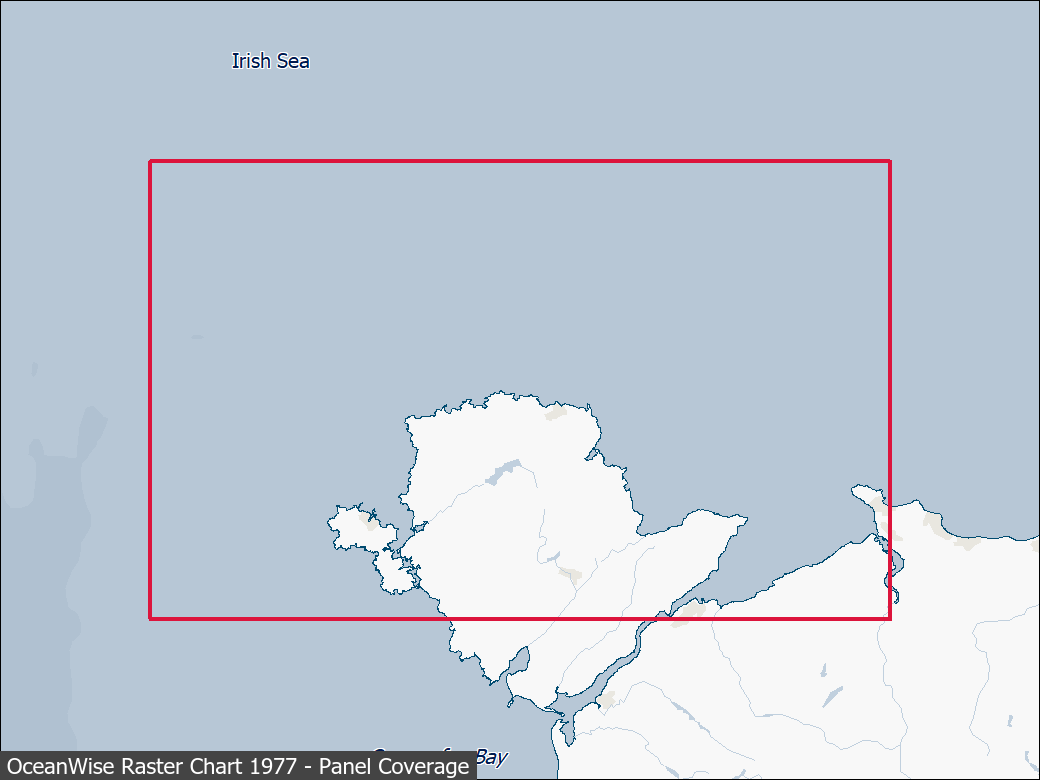 Panel coverage map for UKHO Raster Chart 1977