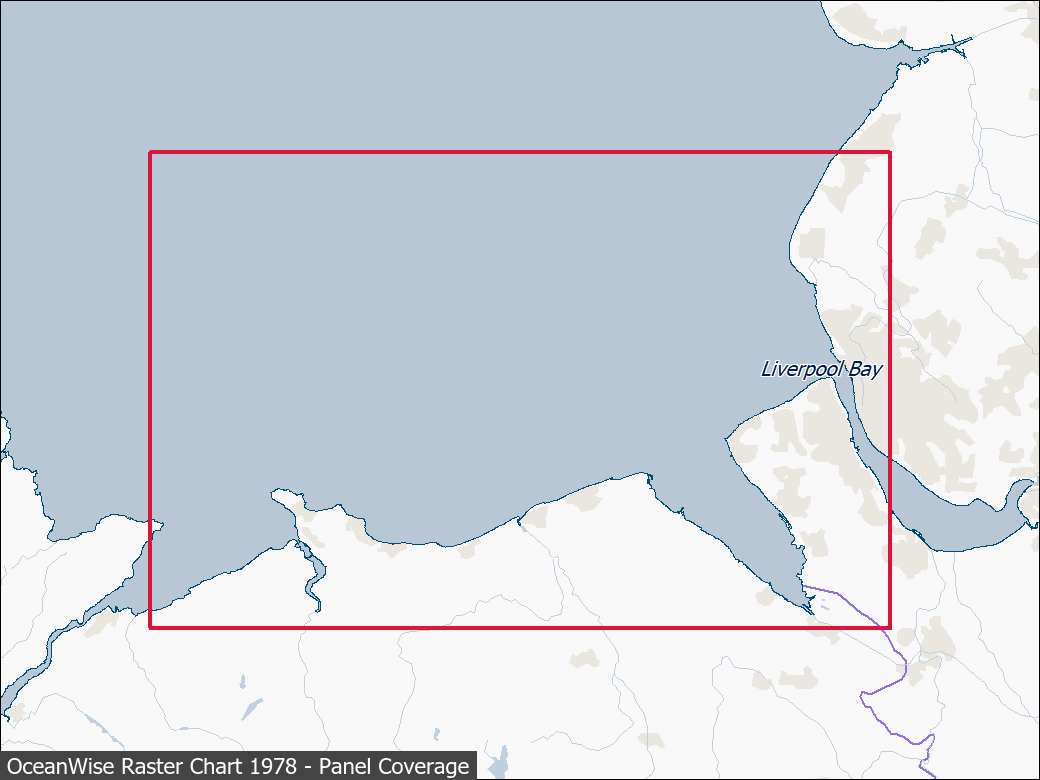 Panel coverage map for UKHO Raster Chart 1978