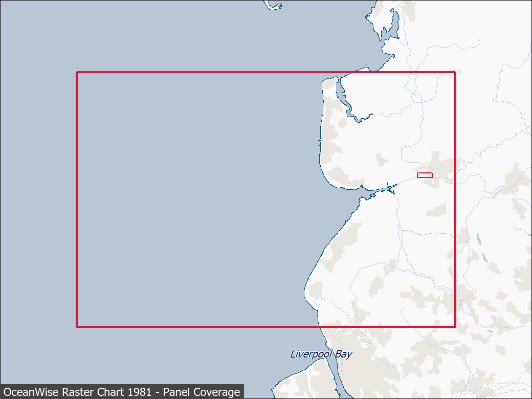 Panel coverage map for UKHO Raster Chart 1981