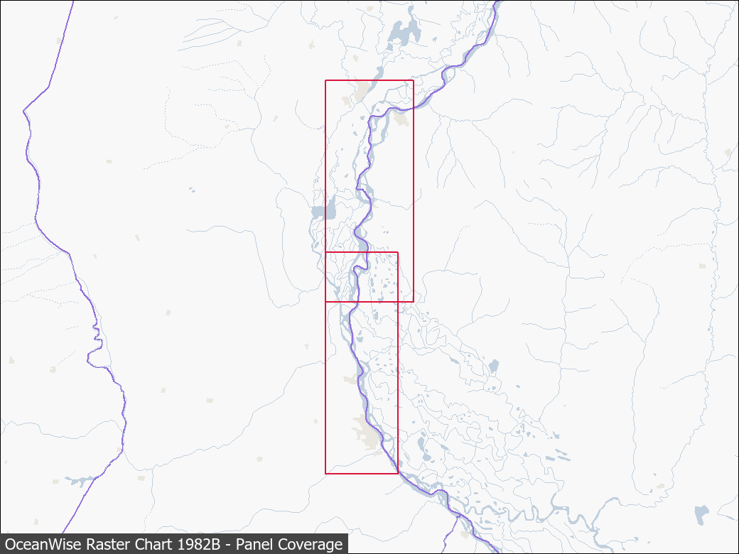 Panel coverage map for UKHO Raster Chart 1982B