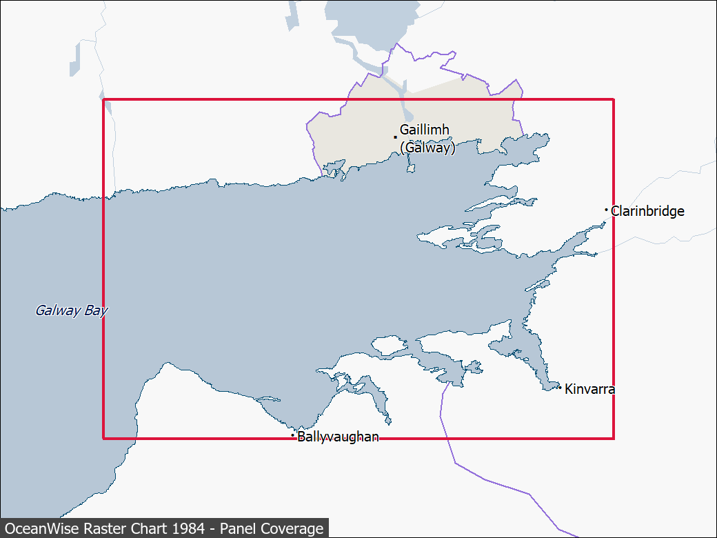 Panel coverage map for UKHO Raster Chart 1984