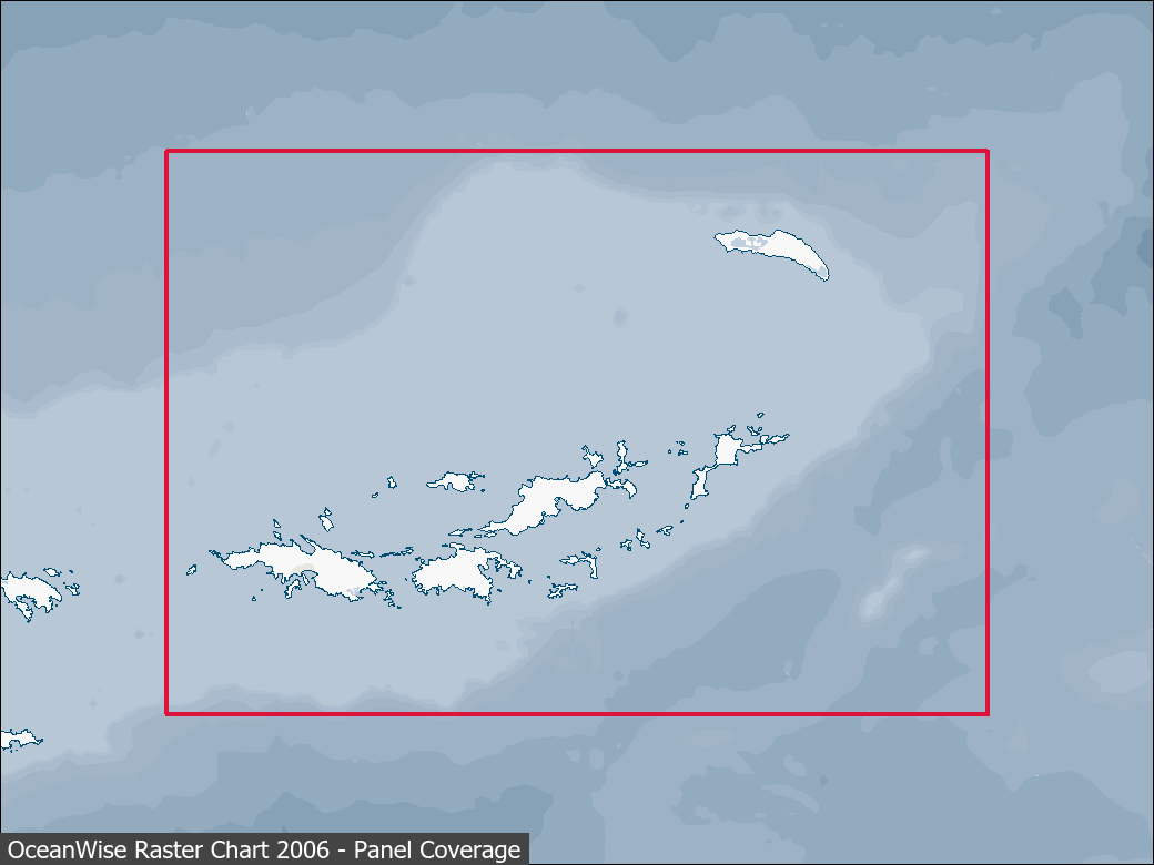 Panel coverage map for UKHO Raster Chart 2006