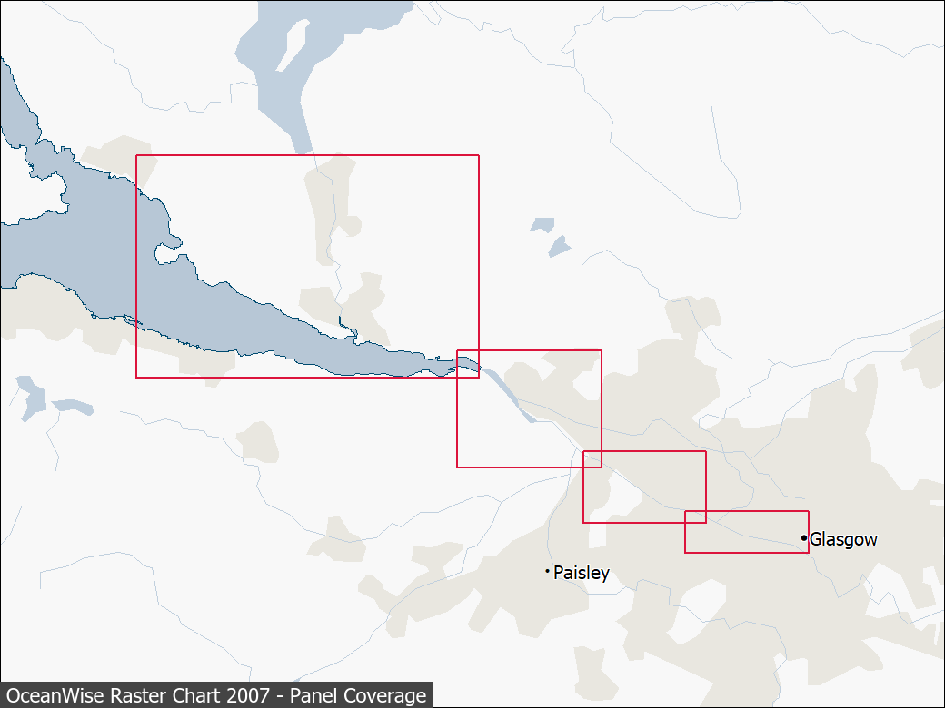 Panel coverage map for UKHO Raster Chart 2007