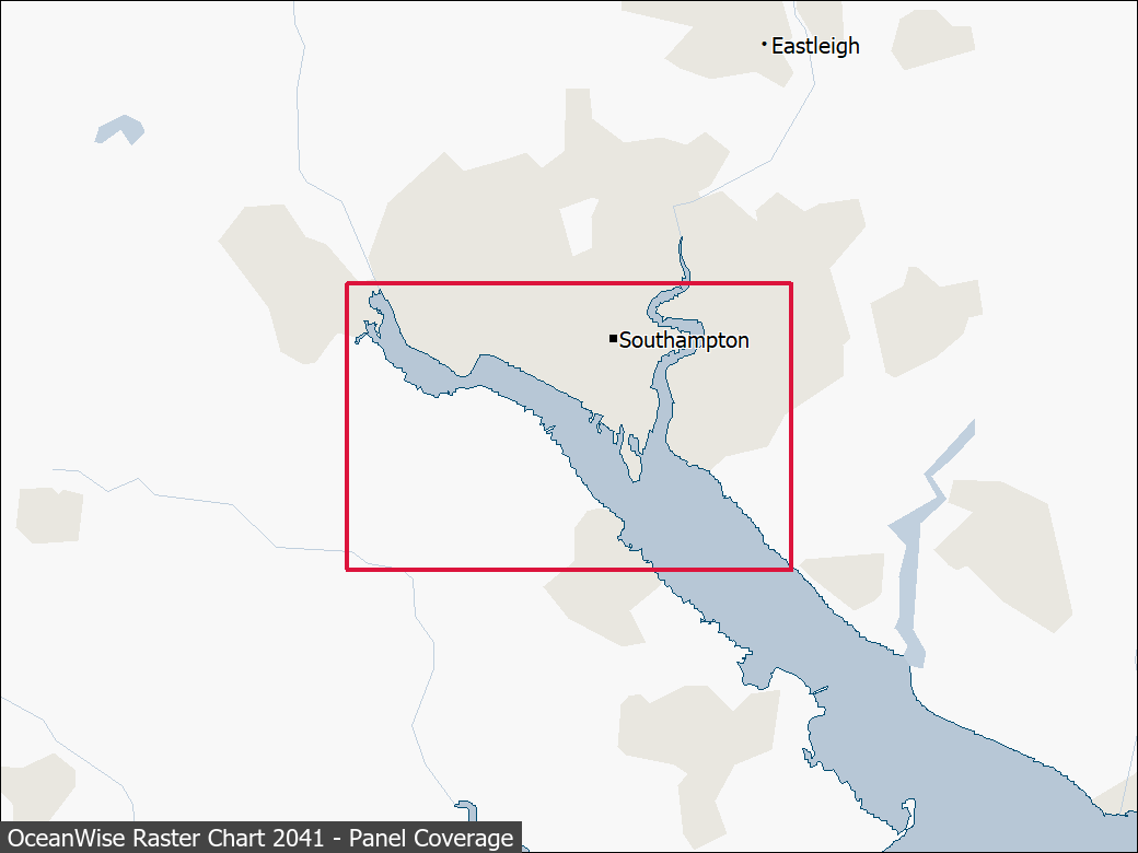 Panel coverage map for UKHO Raster Chart 2041