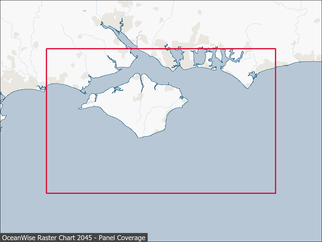 Panel coverage map for UKHO Raster Chart 2045