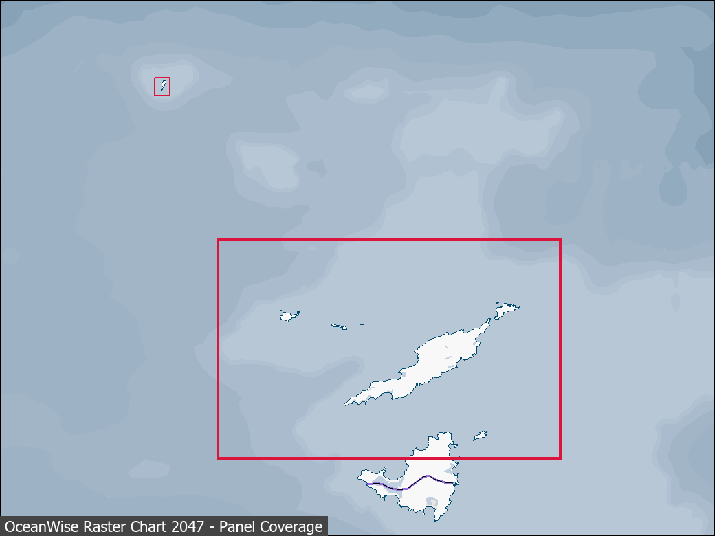 Panel coverage map for UKHO Raster Chart 2047