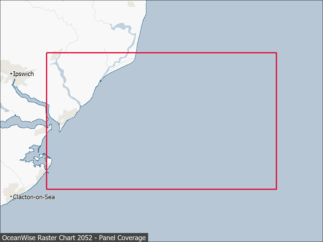 Panel coverage map for UKHO Raster Chart 2052